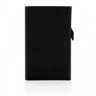 Logo trade promotional items image of: Standard aluminium RFID cardholder, black