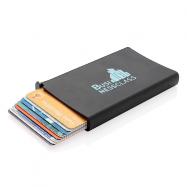 Logo trade advertising products image of: Standard aluminium RFID cardholder, black