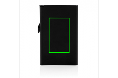 Logo trade advertising products image of: Standard aluminium RFID cardholder, black