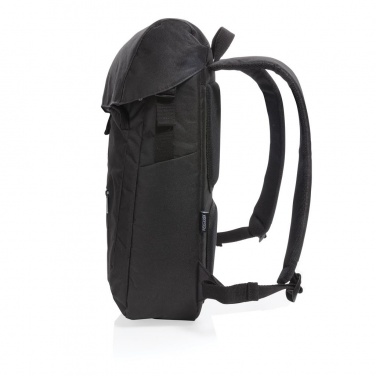 Logo trade promotional giveaway photo of: Osaka  rPET backpack, black