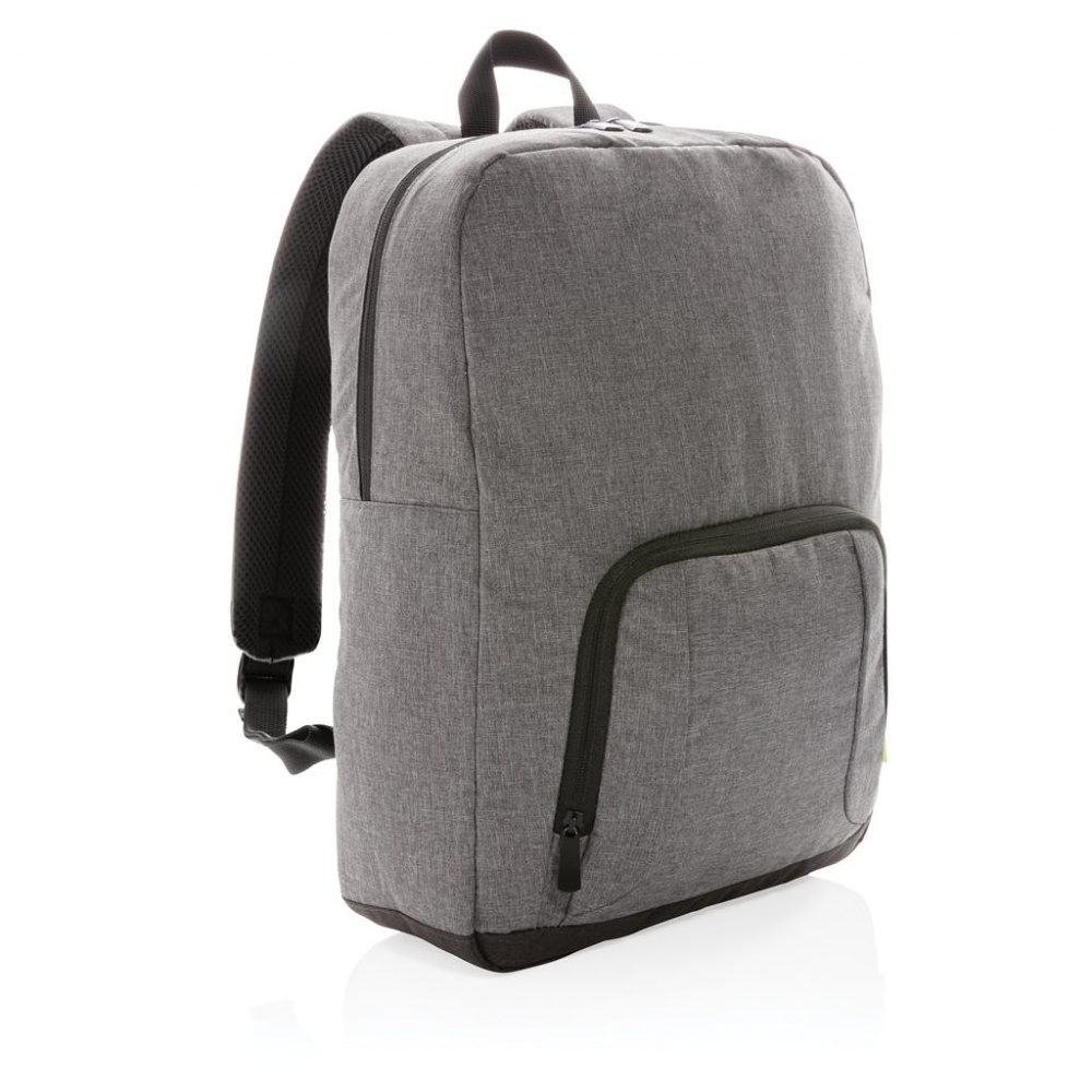 Logo trade business gifts image of: Fargo RPET cooler backpack, grey