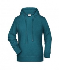 Ladies' Hoody, petrol-melange