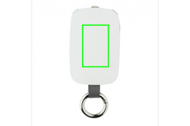 Logo trade corporate gift photo of: 1.200 mAh Keychain Powerbank with integrated cables, white