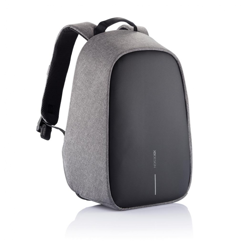 Logo trade promotional gifts image of: Bobby Hero Small, Anti-theft backpack, grey