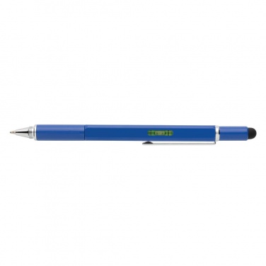 Logo trade corporate gifts picture of: 5-in-1 aluminium toolpen, blue