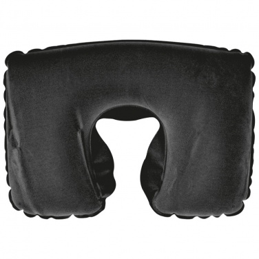 Logotrade promotional giveaway image of: Inflatable soft travel pillow, Black