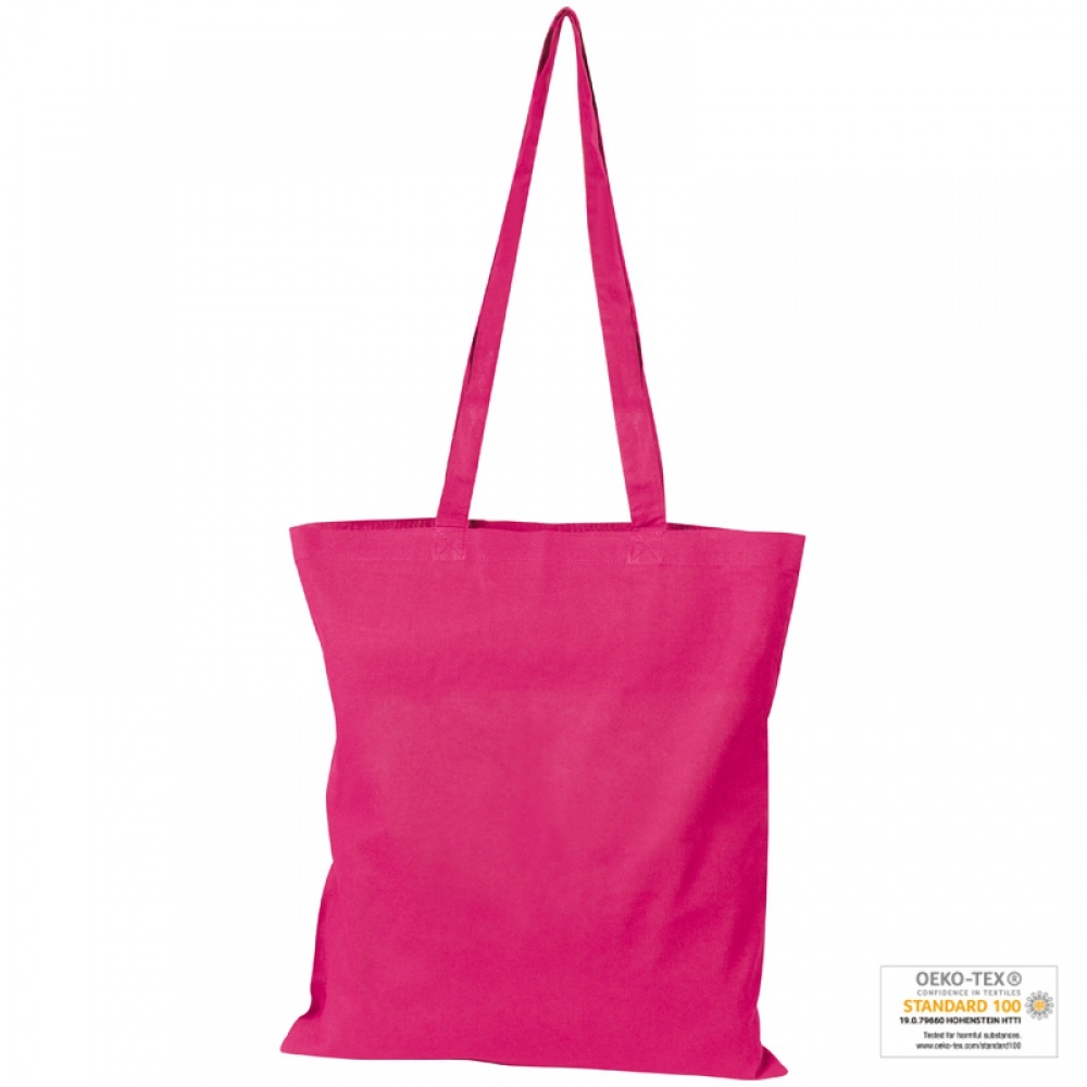 Logo trade promotional giveaway photo of: Cotton bag with long handles, Pink