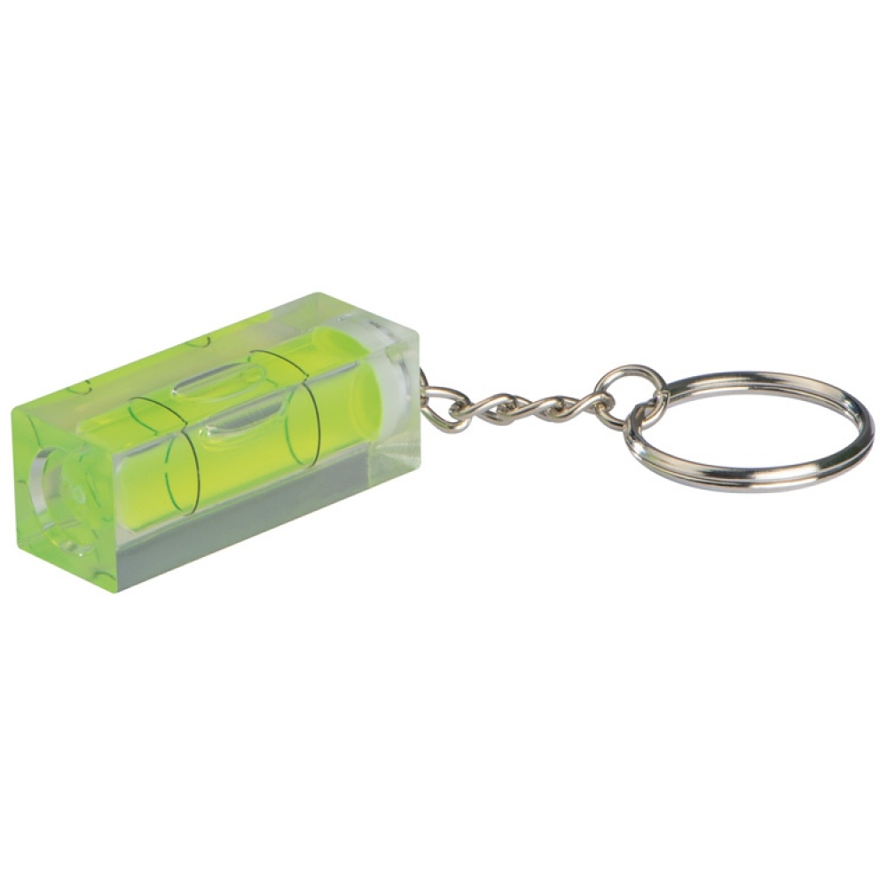 Logotrade promotional merchandise picture of: Spirit level keyring, Yellow