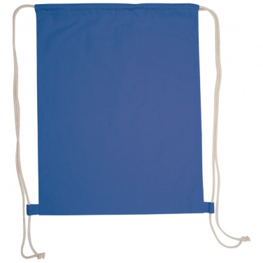 Logotrade corporate gift picture of: ECO Tex certified Gymbag from environmentally friendly cotton (, Blue