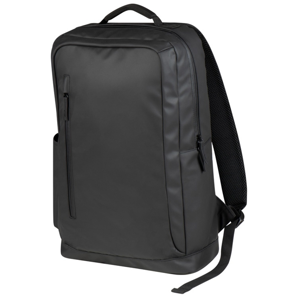 Logo trade promotional gifts image of: High-quality, water-resistant backpack, black