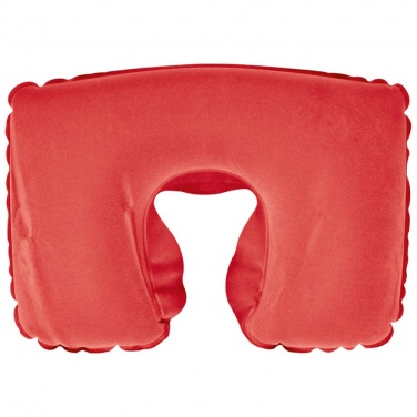 Logotrade promotional gift picture of: Inflatable soft travel pillow, Red