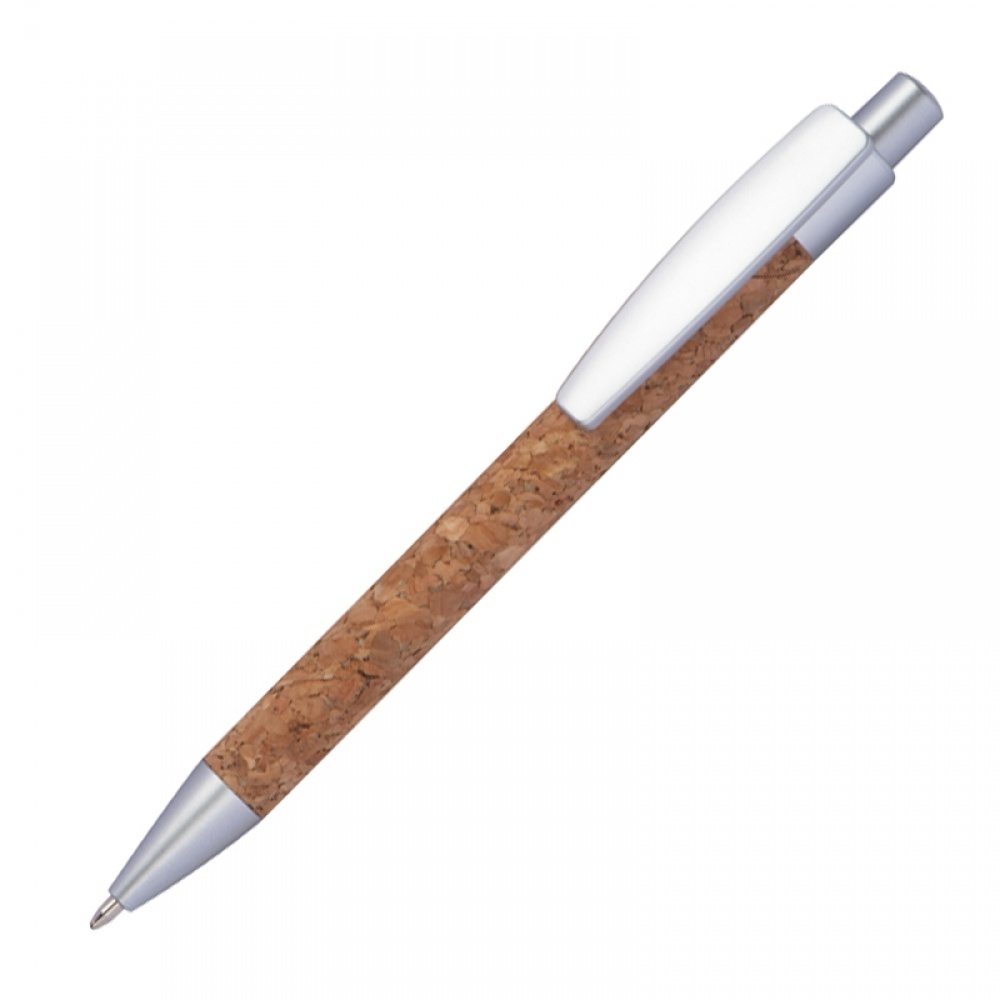 Logotrade promotional item picture of: Cork ballpen, Brown