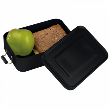 Logotrade promotional product picture of: Aluminum lunch box with closure, Black