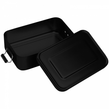 Logo trade promotional products picture of: Aluminum lunch box with closure, Black