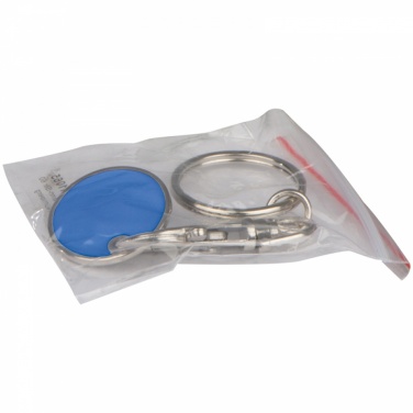 Logotrade corporate gift picture of: Keyring with shopping coin, Blue