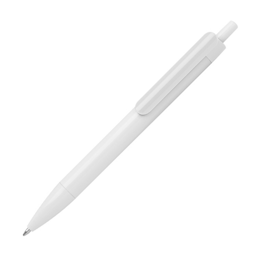 Logotrade promotional gifts photo of: Ballpen with colored clip, White