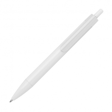 Logo trade corporate gifts picture of: Ballpen with colored clip, White