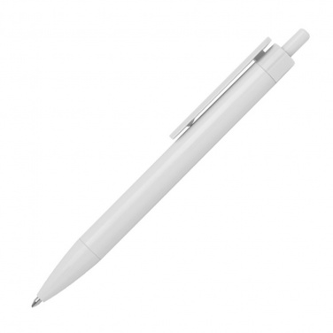 Logotrade promotional merchandise picture of: Ballpen with colored clip, White