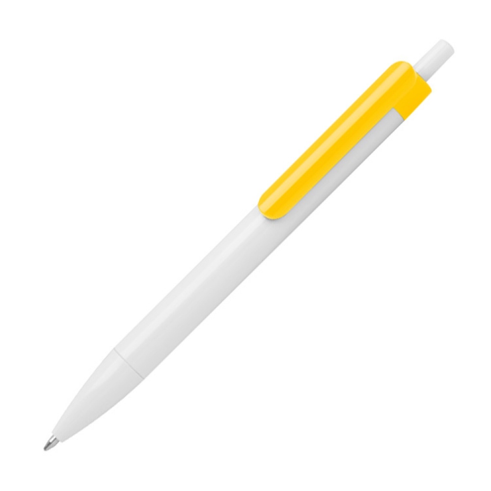 Logotrade promotional merchandise picture of: Ballpen with colored clip, Yellow