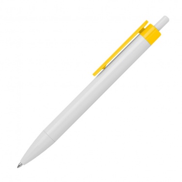 Logotrade promotional giveaway picture of: Ballpen with colored clip, Yellow