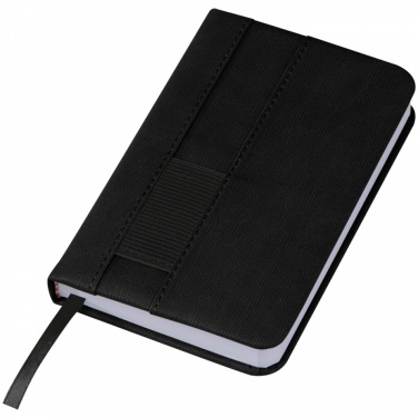 Logo trade promotional products image of: Notebook with pocket A6, Black