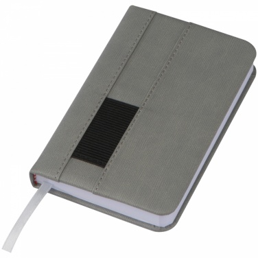 Logotrade promotional gift image of: Notebook with pocket A6, Grey