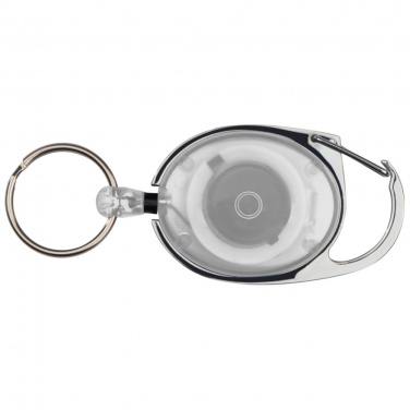 Logo trade promotional items picture of: Retractable keyring with carabiner, White