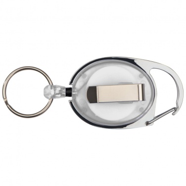 Logotrade promotional giveaways photo of: Retractable keyring with carabiner, White