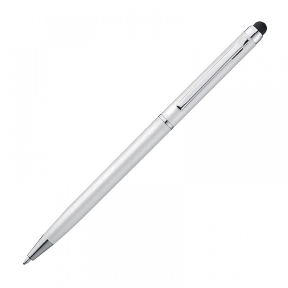 Logotrade advertising product picture of: Plastic ball pen with touch function, White