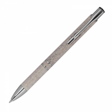 Logotrade advertising product image of: Nature ballpen with silver applications, Beige