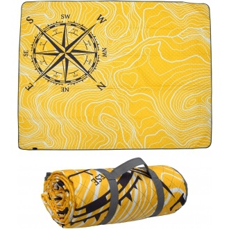 Logo trade promotional giveaway photo of: Foldable picnic blanket ALVERNIA, Yellow