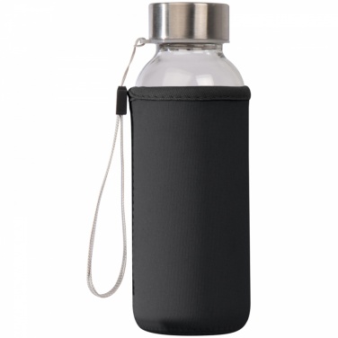 Logotrade promotional giveaway image of: Drinking bottle with neoprene sleeve, Black/White