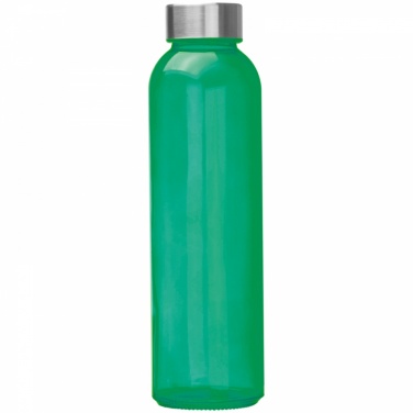 Logotrade promotional product picture of: Transparent drinking bottle with grey lid, green