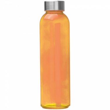 Logo trade promotional products picture of: Transparent drinking bottle with grey lid, orange