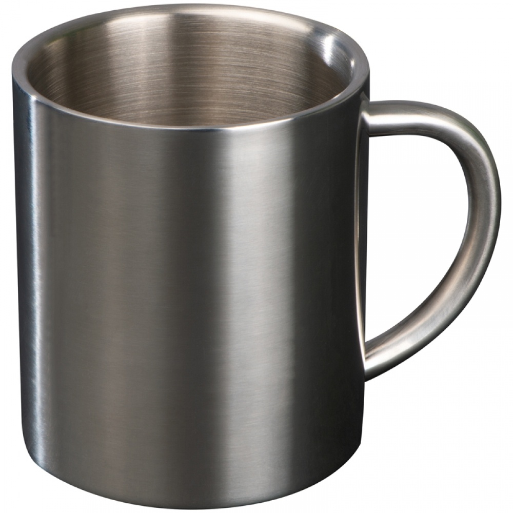 Logo trade business gift photo of: Metal mug, 300 ml, grey