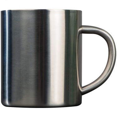 Logo trade promotional giveaway photo of: Metal mug, 300 ml, grey