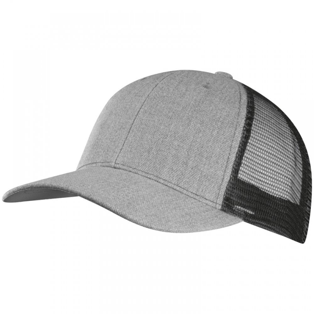 Logo trade promotional merchandise picture of: Baseball Cap with net, Black/White