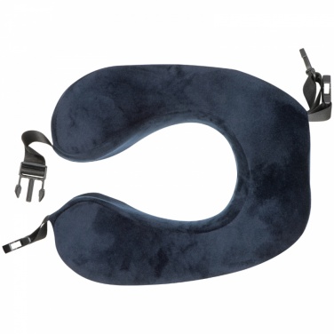 Logo trade promotional gifts picture of: Plush neck pillow with closure band, Blue