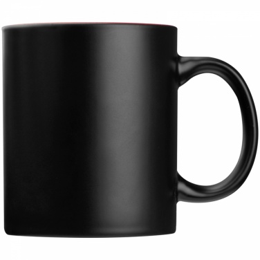 Logotrade promotional merchandise photo of: Black mug with colored inside, Red