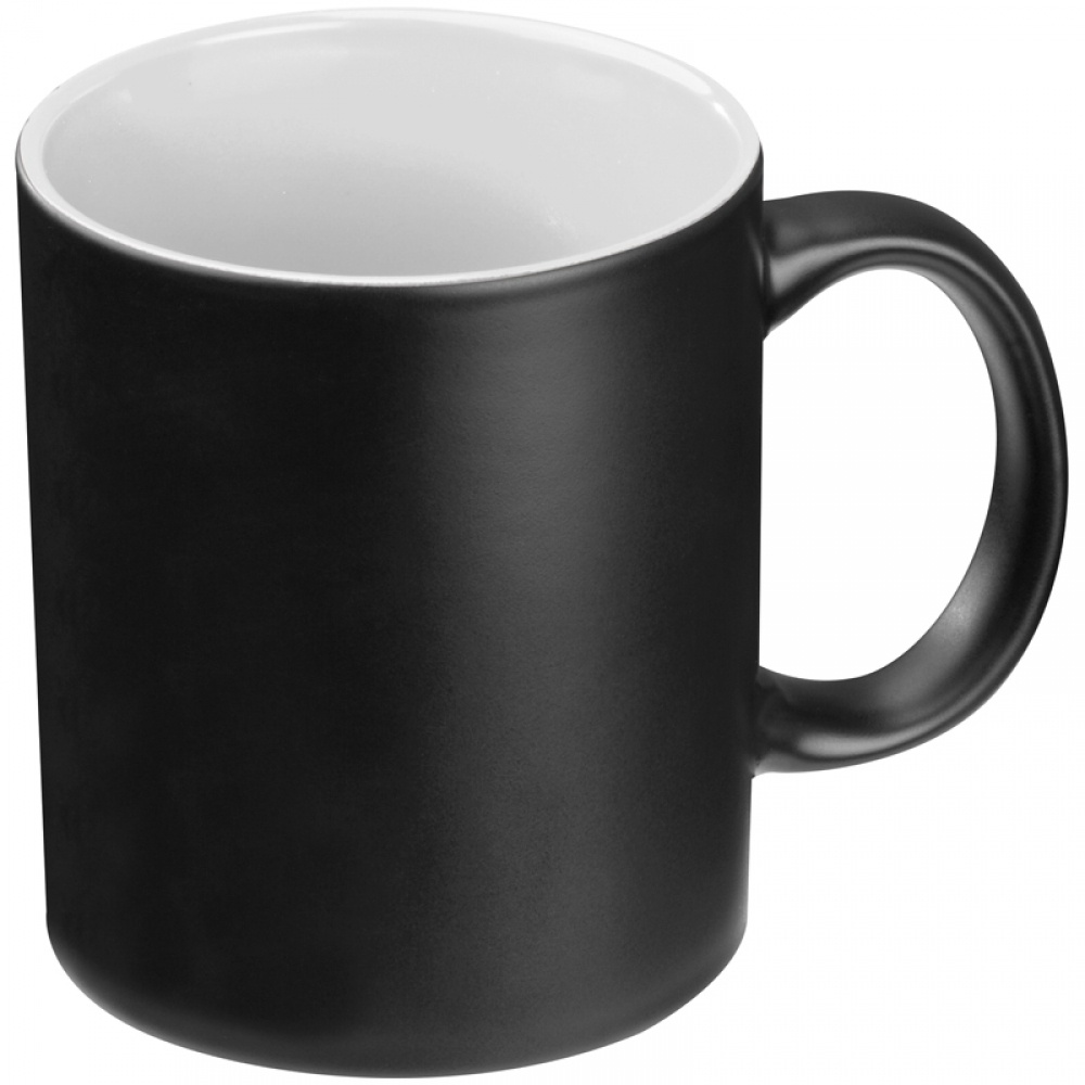 Logo trade promotional products picture of: Black mug with colored inside, White