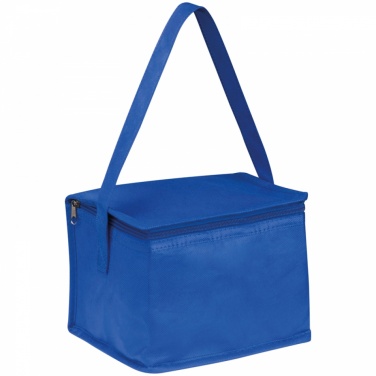 Logo trade promotional merchandise image of: Non-woven cooling bag - 6 cans, Blue