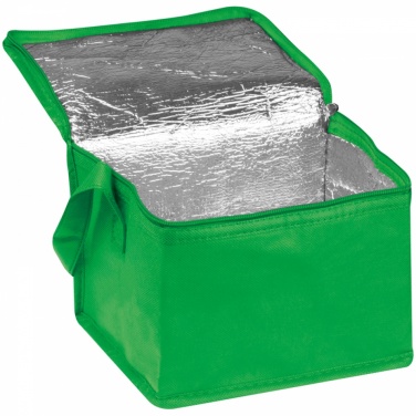 Logo trade corporate gifts picture of: Non-woven cooling bag - 6 cans, Green