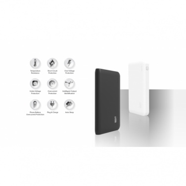 Logo trade promotional merchandise image of: Power Bank Silicon Power S150, Black/White