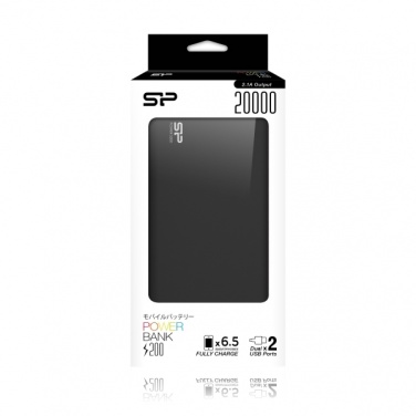 Logo trade promotional giveaways picture of: Power Bank Silicon Power S200, Black/White