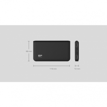 Logo trade corporate gifts image of: Power Bank Silicon Power S100, Black/White