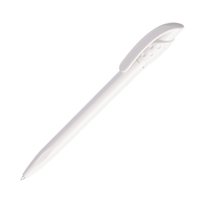 Logo trade promotional merchandise image of: Golff Safe Touch antibacterial ballpoint pen, white