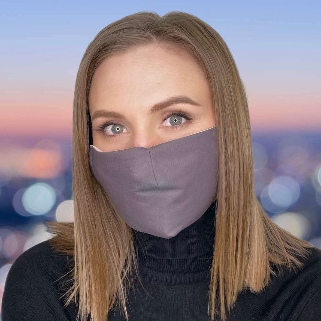 Logo trade corporate gifts picture of: Face mask with a filter, grey