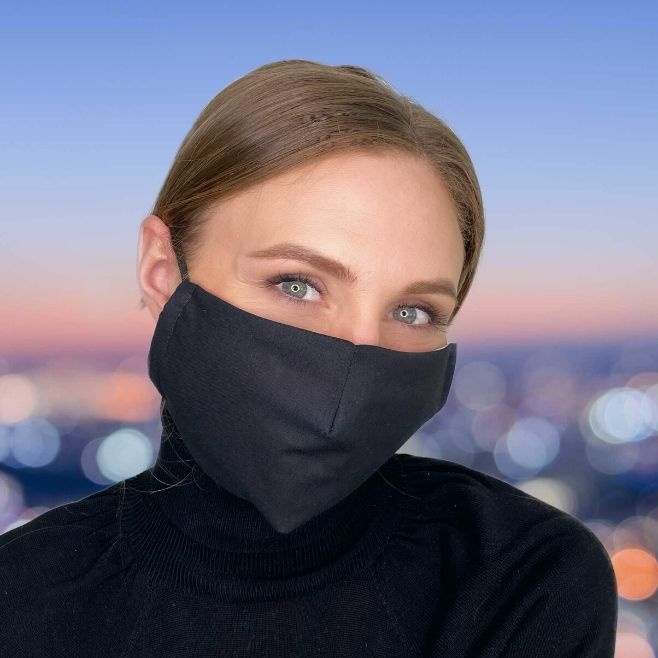 Logotrade corporate gift image of: Face mask with a filter, black