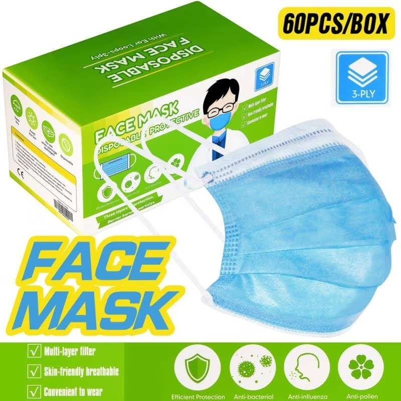 Logo trade promotional merchandise photo of: Medical mask, 3-layer, disposable