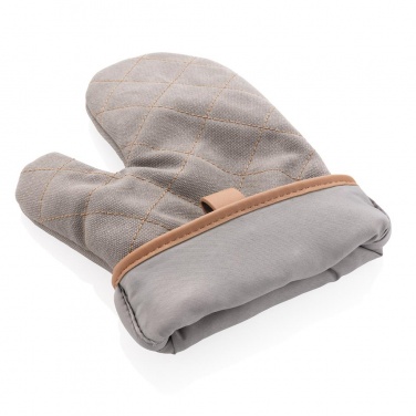 Logotrade corporate gift image of: Deluxe canvas oven mitt, grey